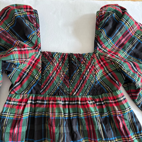 NWOT J. Crew Puff-sleeve mini dress in Stewart tartan size 2 - Picture 4 of 16
